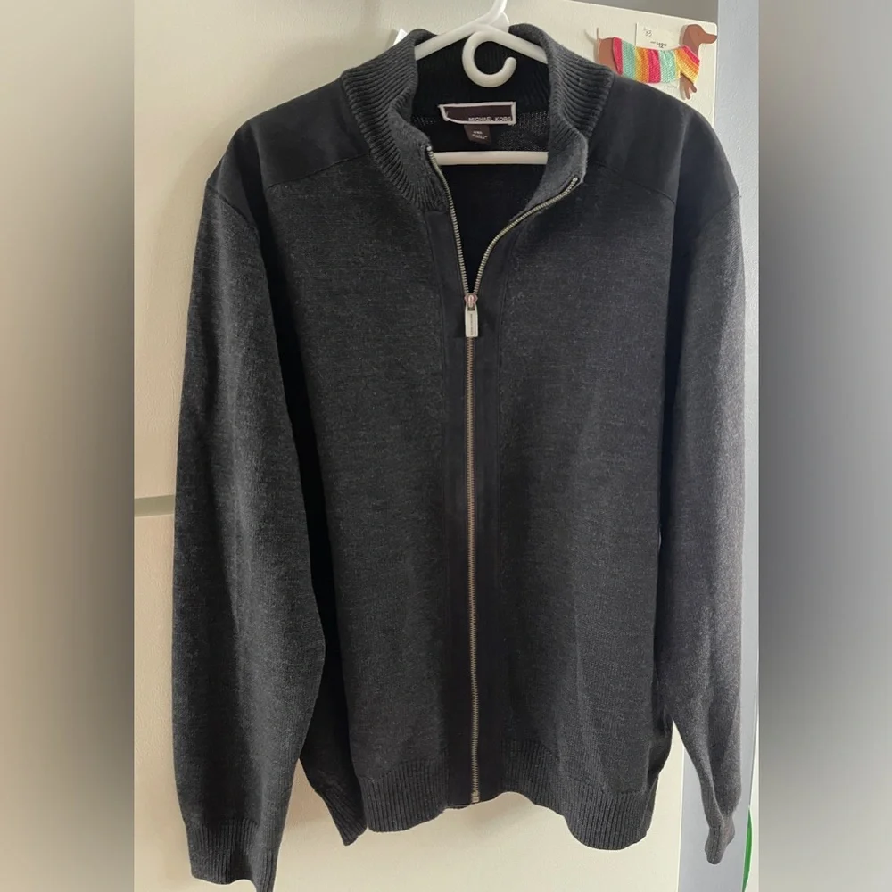 Michael Kors Sweater Mens (unisex) Merino Wool XXL Dark Gray
